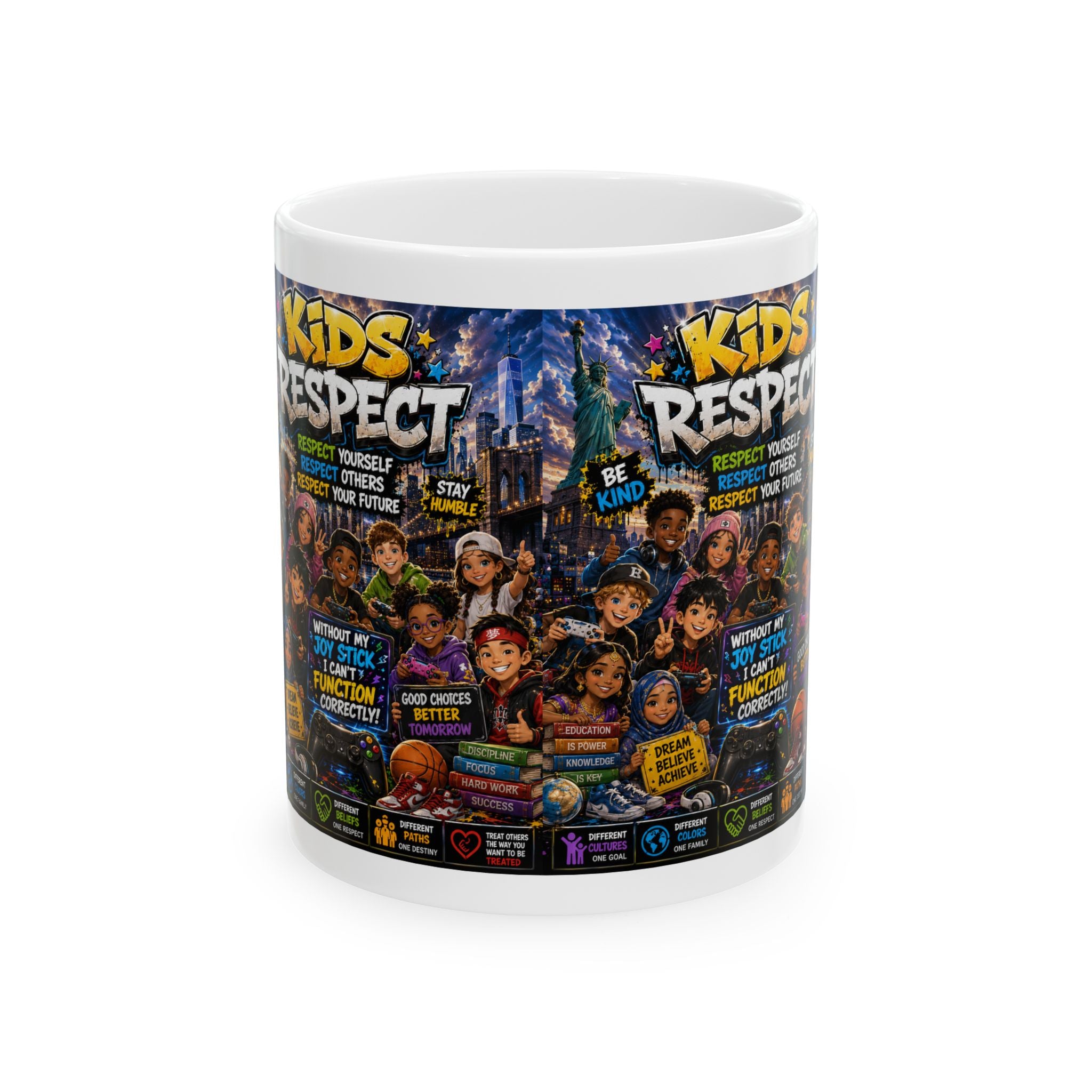 Kids Respect Poster Characters Mug | Diversity, Empowerment, Classroom Values by