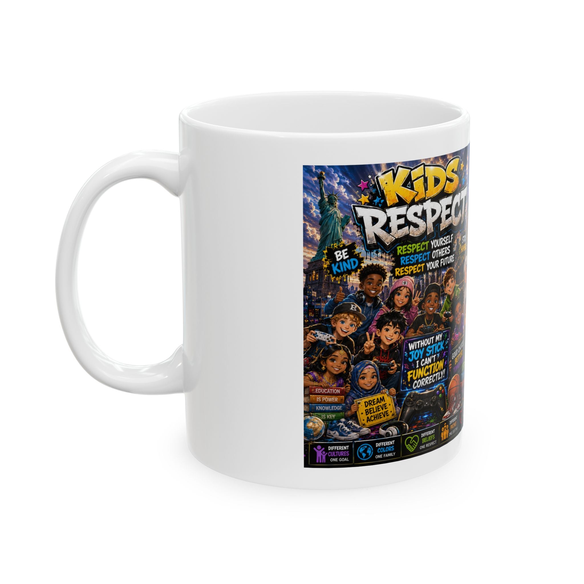 Kids Respect Poster Characters Mug | Diversity, Empowerment, Classroom Values by