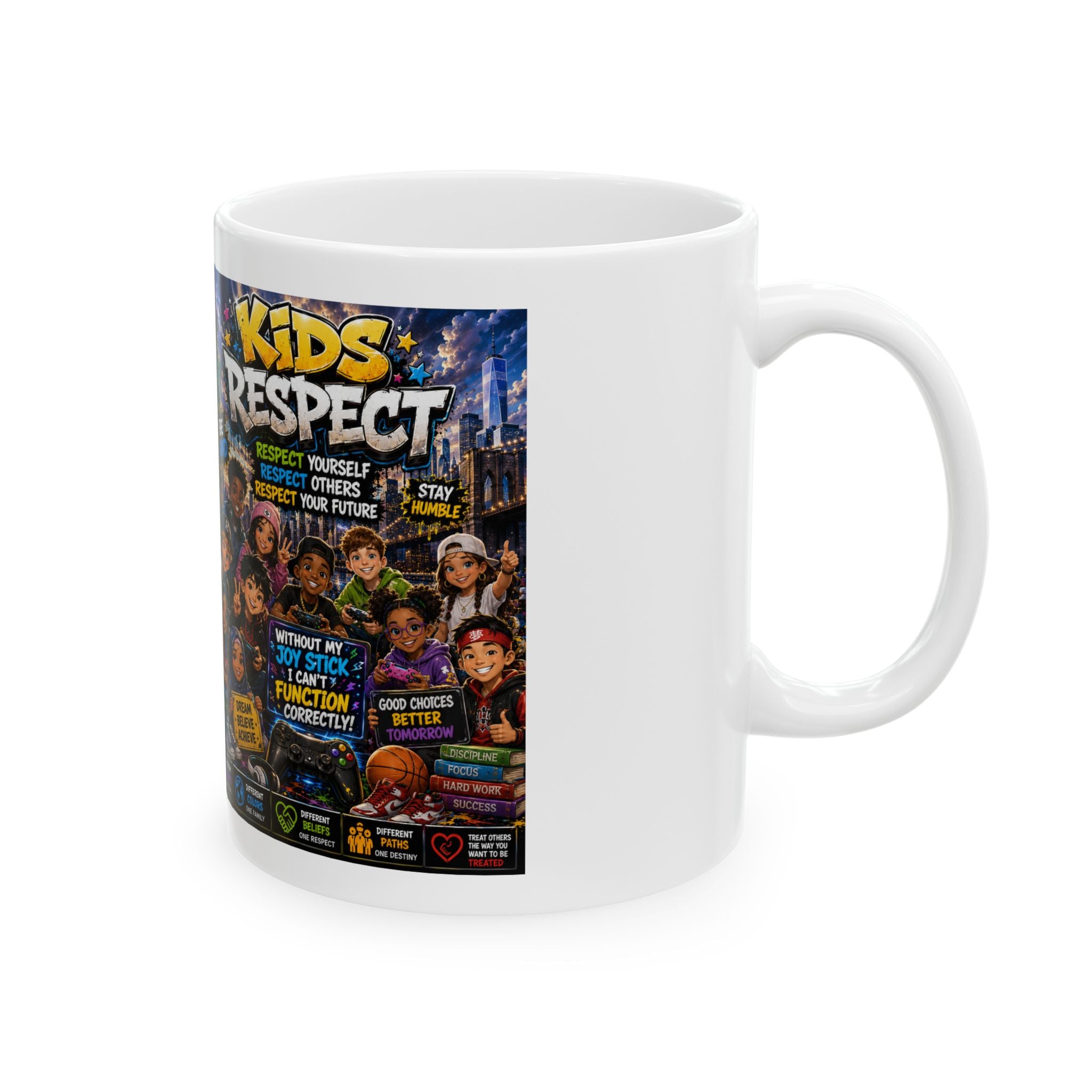 Kids Respect Poster Characters Mug | Diversity, Empowerment, Classroom Values by